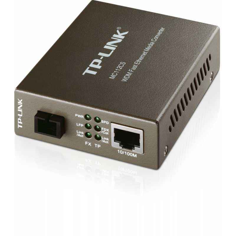 TP-Link TL-MC112CS 10/100Mbps Black WDM Media Converter