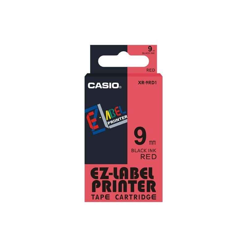 Casio XR-9RD1 Label Printer Tape Cartridge, Length: 8 m