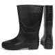 Hillson 12 Inch Welcome Plain Toe Black Work Gumboots, Size: 10