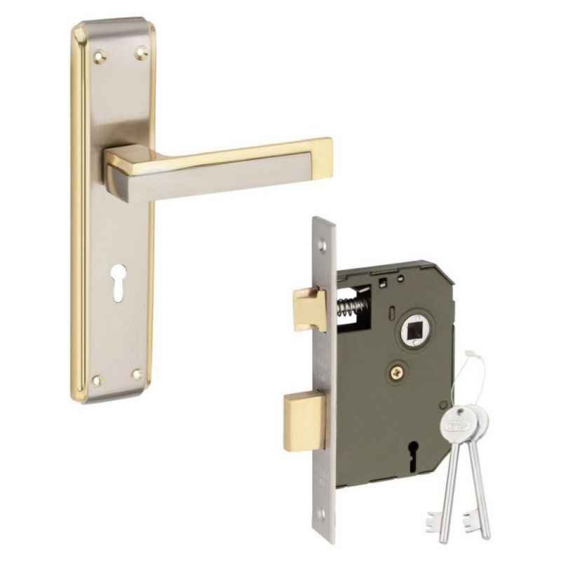 Sardar 8 Inch Brass Gold Mortise Door Lock Set, BMH 326