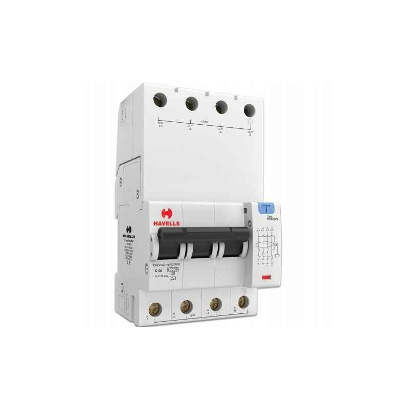 Havells Euro-II 6A TPN A Type RCBO, DHCEACTN4030006