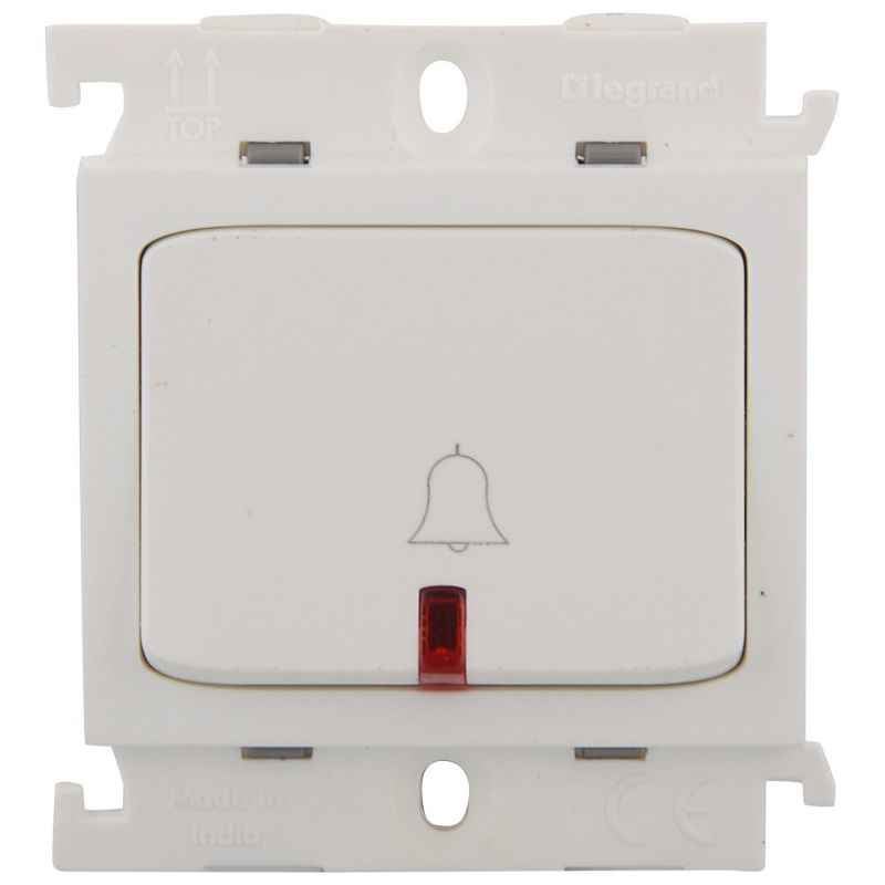 Legrand Mylinc Switches 32 A-250 V AC One Way Double Pole Switch With Indicator-2 Module, 6755 06, (Pack of 3)