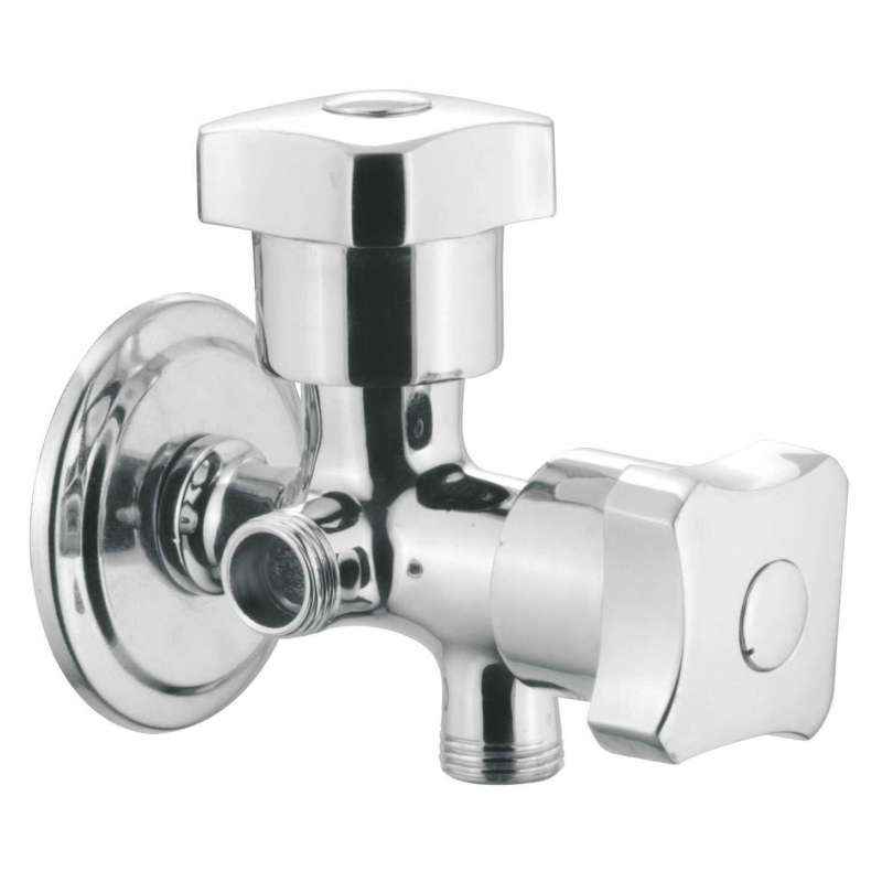 Apree Ston Silver Brass 2 in 1 Angle Faucet