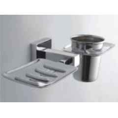 Bath Age Square Soap Dish with Tumbler Holder, JSQ 509