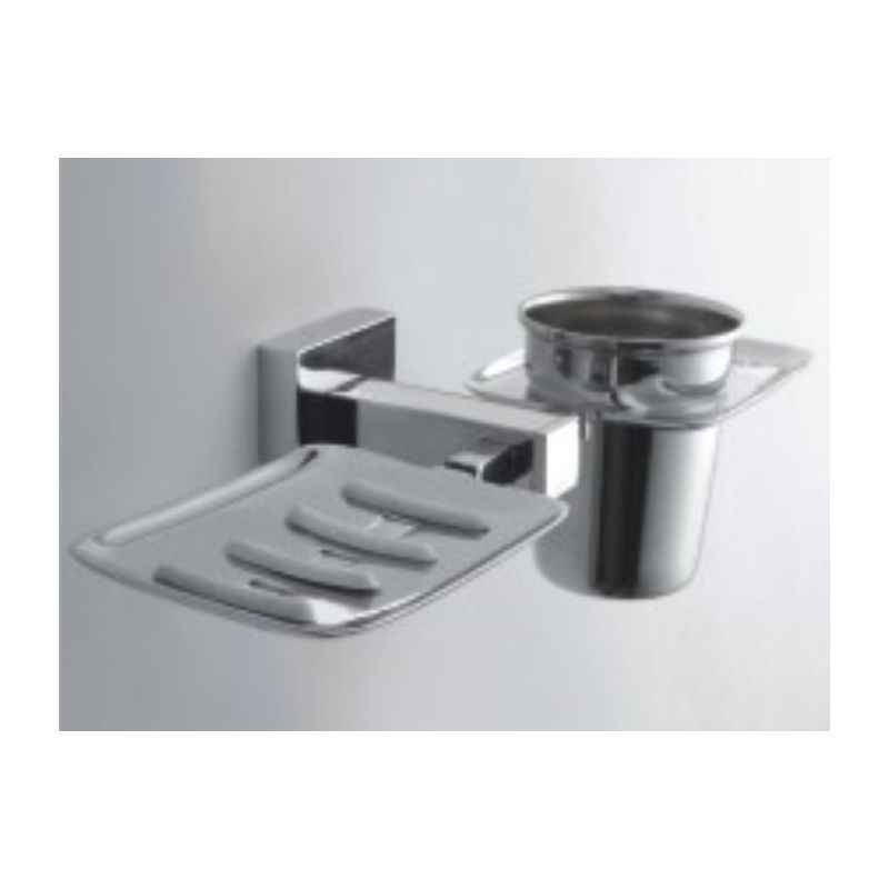 Bath Age Square Soap Dish with Tumbler Holder, JSQ 509