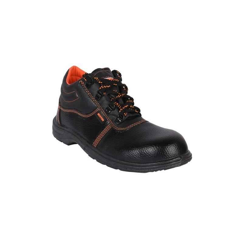 Hillson Beston Steel Toe Black Work Safety Shoes, Size: 8