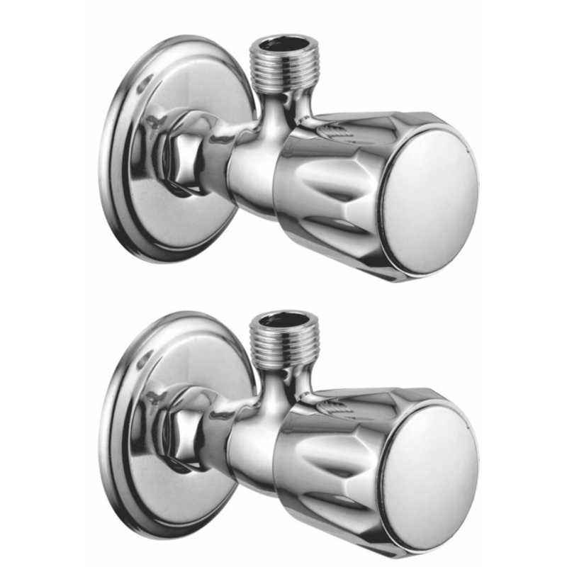 Snowbell Continental Brass Chrome Plated Angle Faucets (Pack of 2)