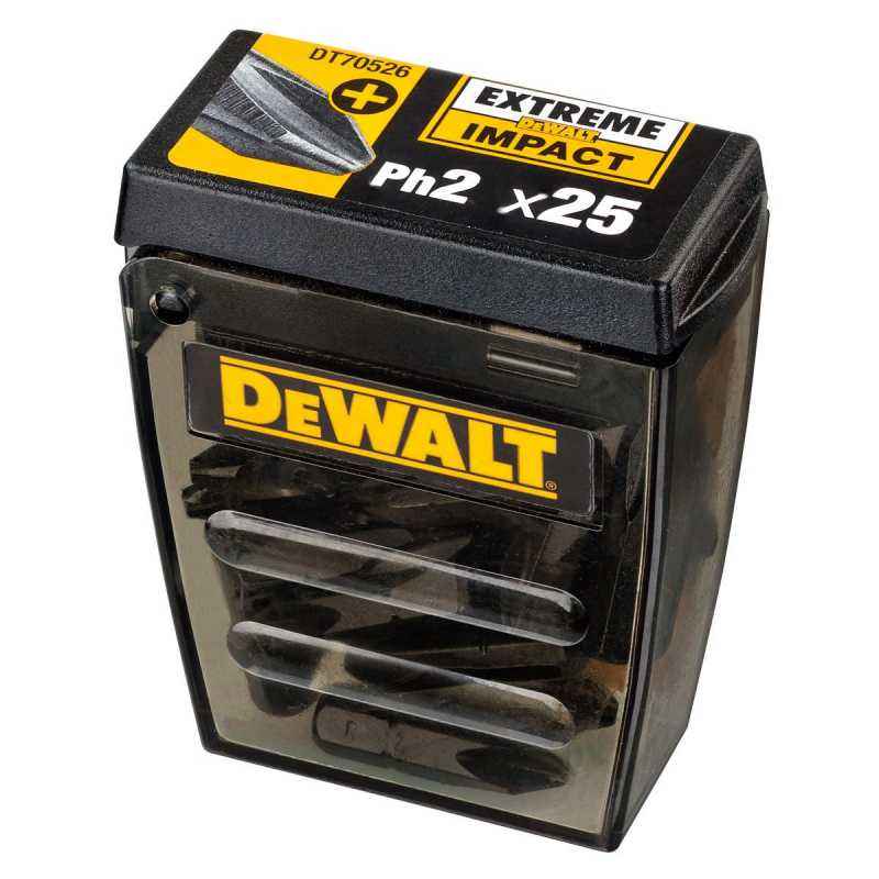 Dewalt 25 Pieces Impact Extreme PH2 Screwdriver Bit Set, DT70526-QZ (Pack of 10)