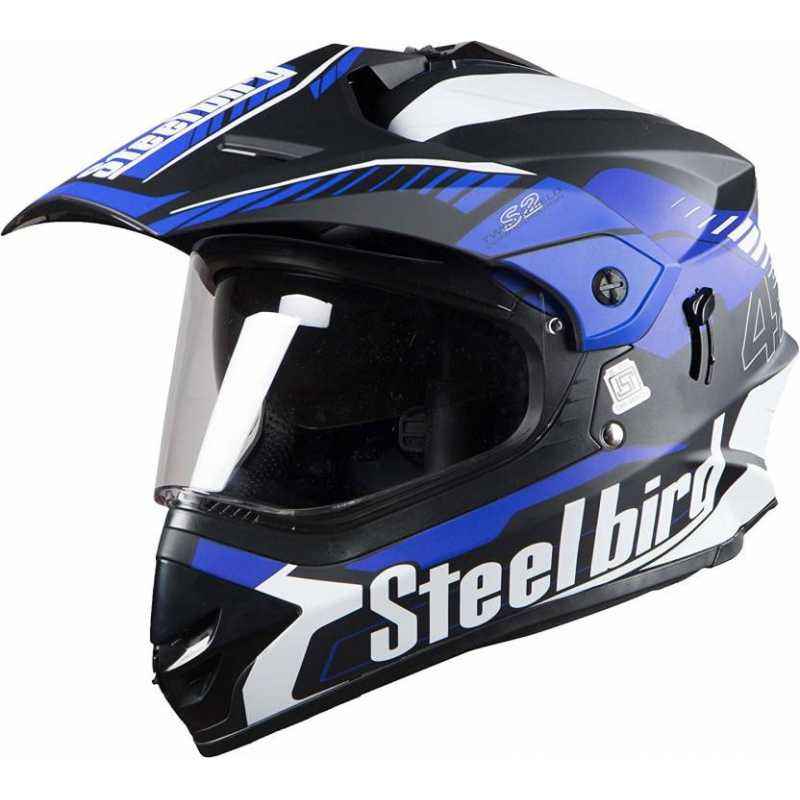 Steelbird SB-42 Matt Black Full Face Helmet, Size (Large, 600 mm)