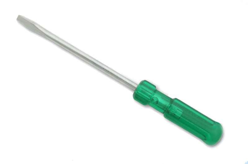 Flat screwdriver with notch sale