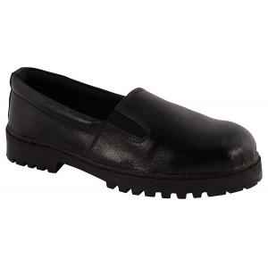 Rigau 2012 Black Leather Steel Toe Work Safety Shoes For Women, Size: 4