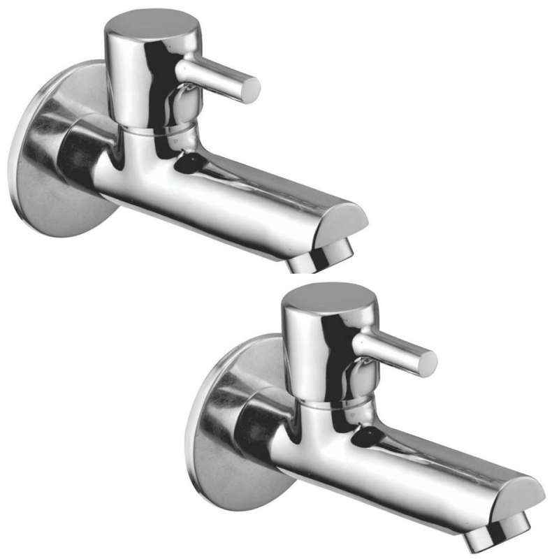 Jainex Robin Long Body Bibcock with Wall Flange & Free Tap Cleaner, RBN-6114-S2 (Pack of 2)