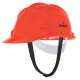 Karam Red Safety Helmets with Plastic Cradle, PN 501 (Pack of 10)