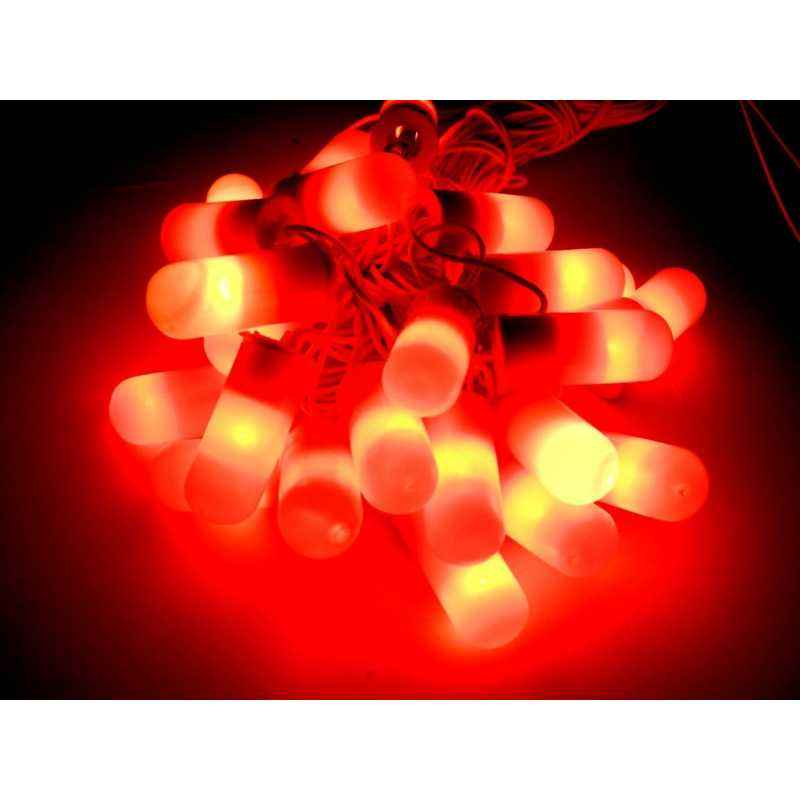 Jaz Deals 25 ft Red Decorative Capsule Shaped LED Light