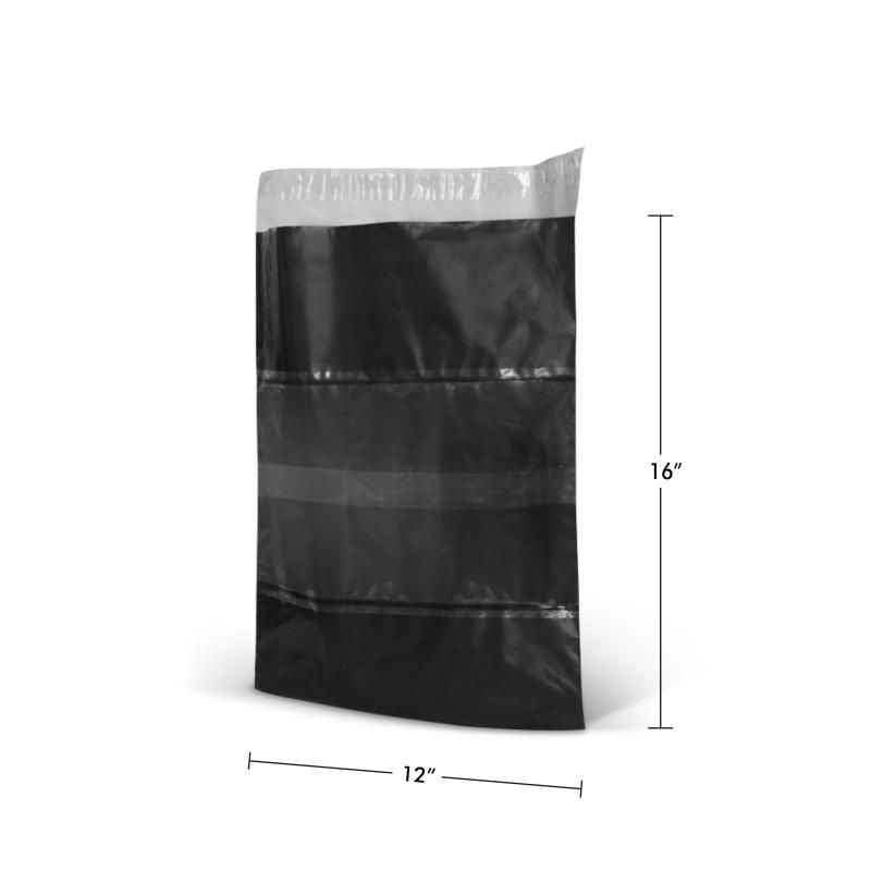 DynaCorp Black Courier Bags, Size: 12x16 inch (Pack of 500)