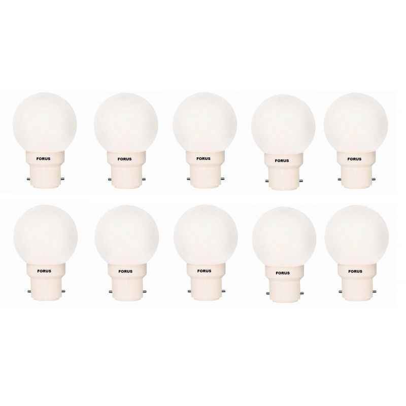 FORUS 0.5W  White LED Bulb (Pack of 10)
