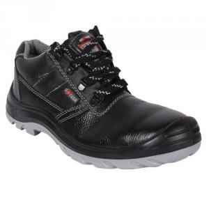 Hillson Soccer Steel Toe Black Work Safety Shoes, Size: 7