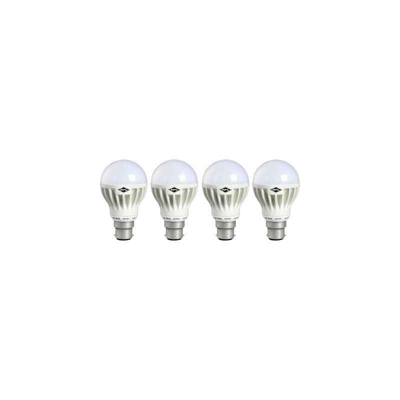 HPL 7W B-22 White GLO LED Bulbs (Pack of 4)