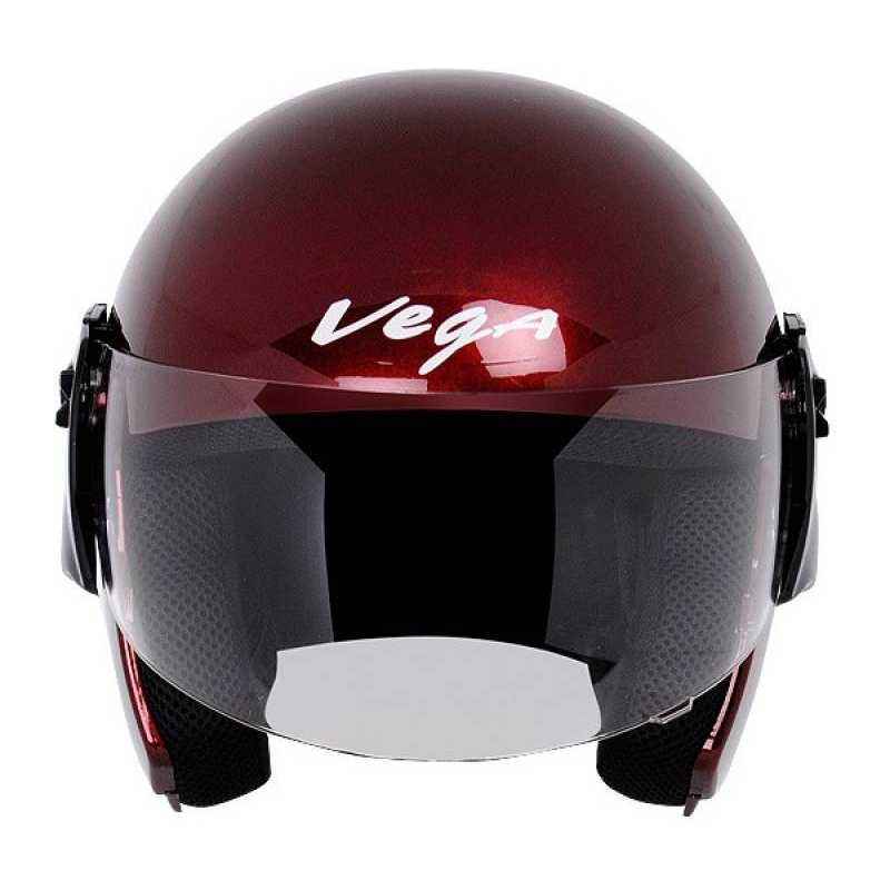 Vega Cruiser Wine Red Half Face Helmet, Size (Medium, 580 mm)