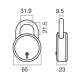 Godrej Freedom 7 Levers Padlock (3 Keys), 7665