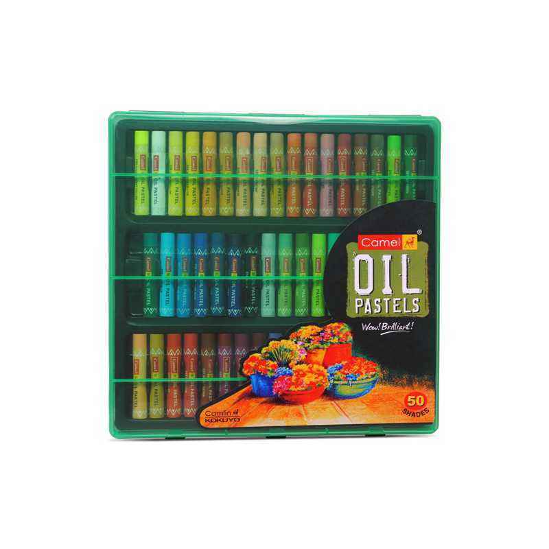 Camlin 50 Shades Oil Pastel with Reusable Plastic, 4329540