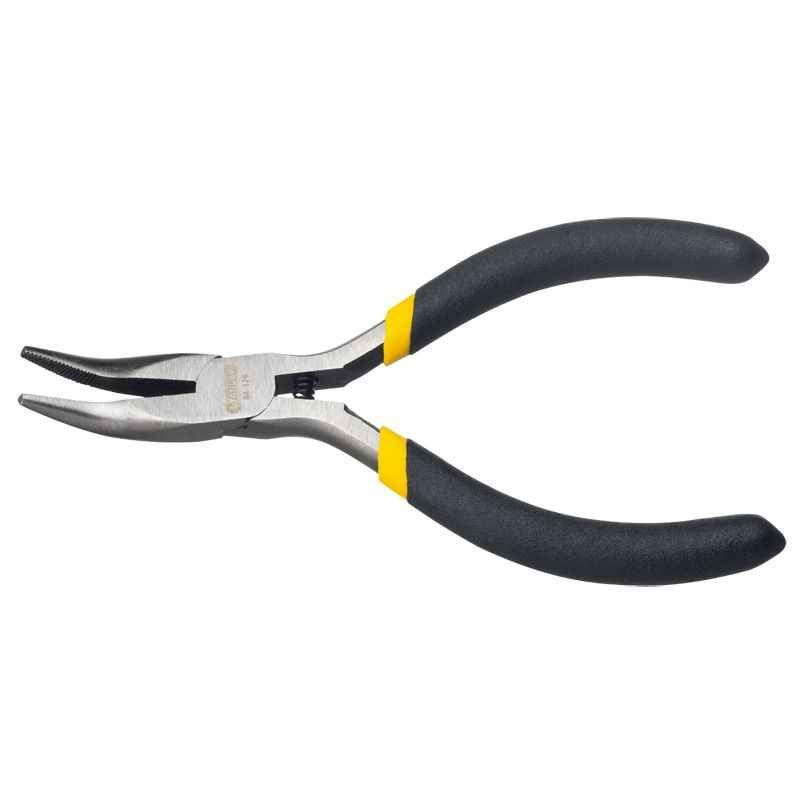 5 inch Mini Long Nose Pliers (Serrated Jaws) with Side Cutter and Comfort Grip Handles