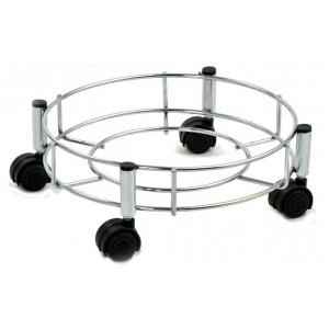 Abyss ABDY-0108 Chrome Finish Stainless Steel Gas Cylinder Trolley with Quality Wheels