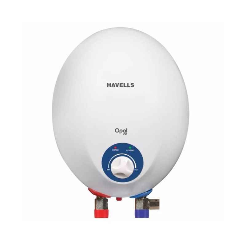 Havells Opal EC 3 Litre 3000W White Instant Water Heater, GHWEOBPWH003