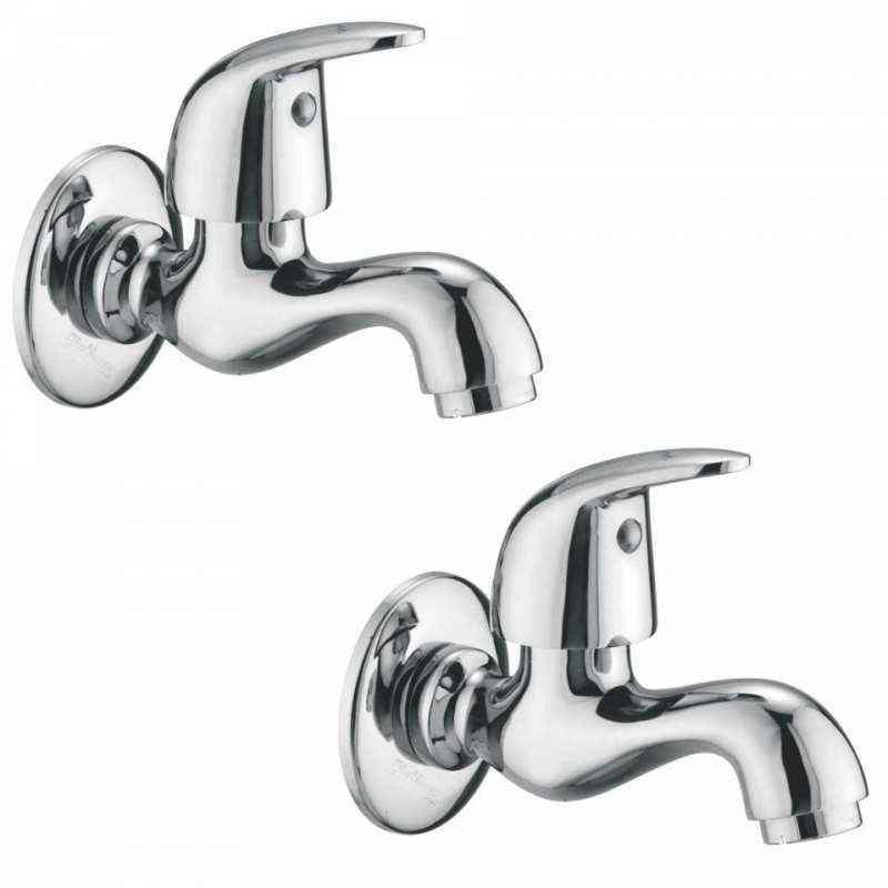 Jainex Eagle Bibcock  with Wall Flange & Free Tap Cleaner, EGL-6012-S2 (Pack of 2)