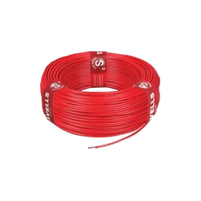 Havells 0.75 Sqmm PVC Red Life Guard Flexible Cable, WHFFFNRL1X75, Length: 180 m