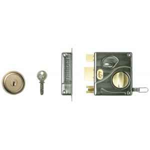 Godrej Ultra Tribolt 1CK (I/O) Antique Brass Rim Lock, 8111