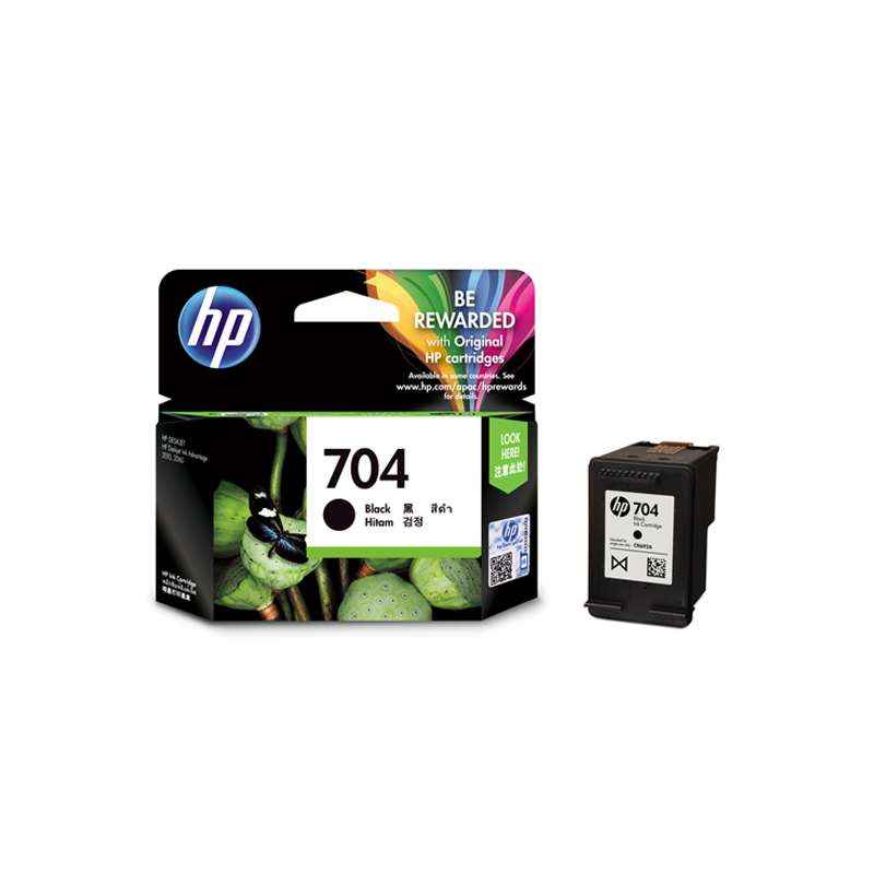 HP 704 Black Ink Cartridge, CN692AA