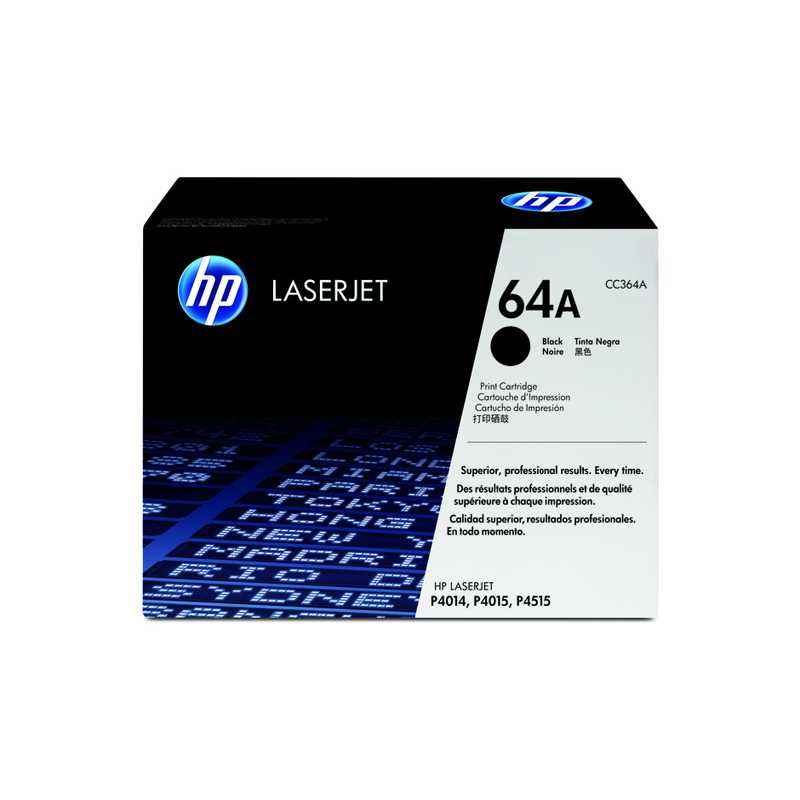 HP 64A Black LaserJet Toner Cartridge, CC364A