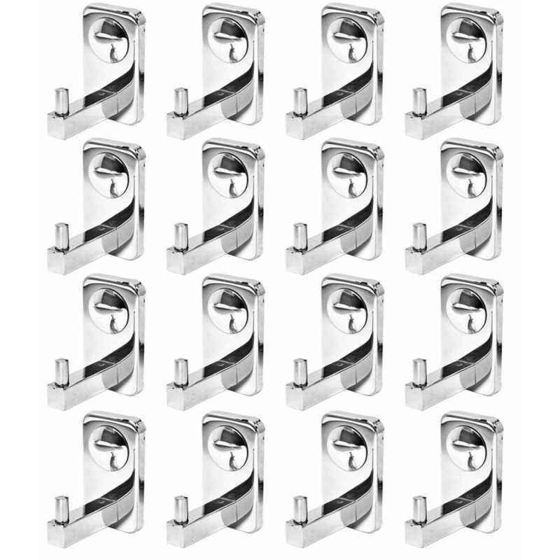 Abyss ABDY-0756 Glossy Finish Stainless Steel Robe/Cloth Hook (Pack of 16)