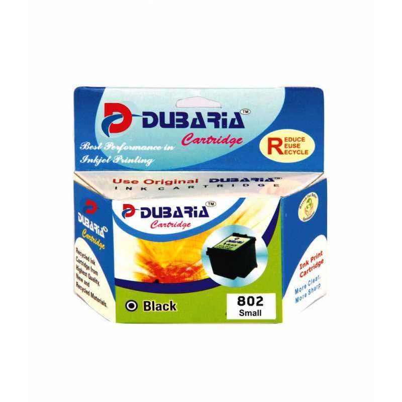 Dubaria 802 Black Ink Cartridge For HP Printers