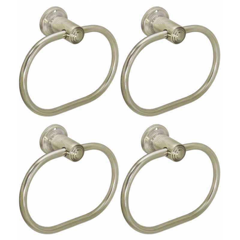 Doyours Royal 4 Pieces SS Oval Towel Ring Set, DY-0713