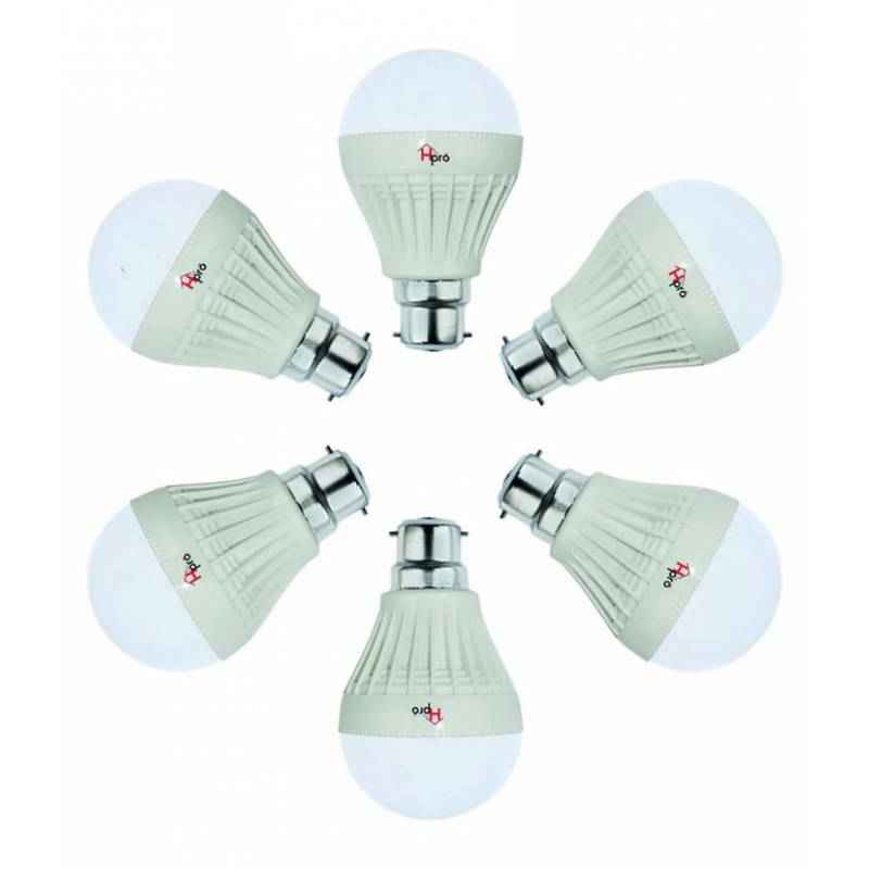 Homepro 9W B22 White LED Bulbs (Pack of 6)