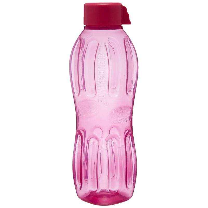 Signoraware Magenta 1 Litre Aqua Fresh Water Bottle with Bag, 419