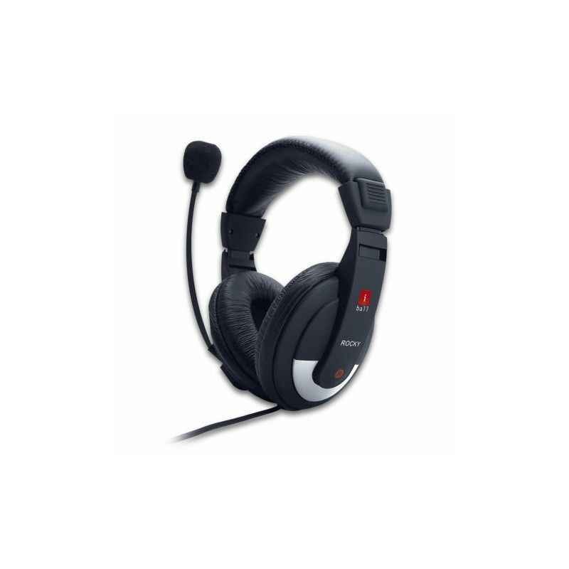 Buy iBall Rocky Over Ear Headphones with Mic Online At Best Price