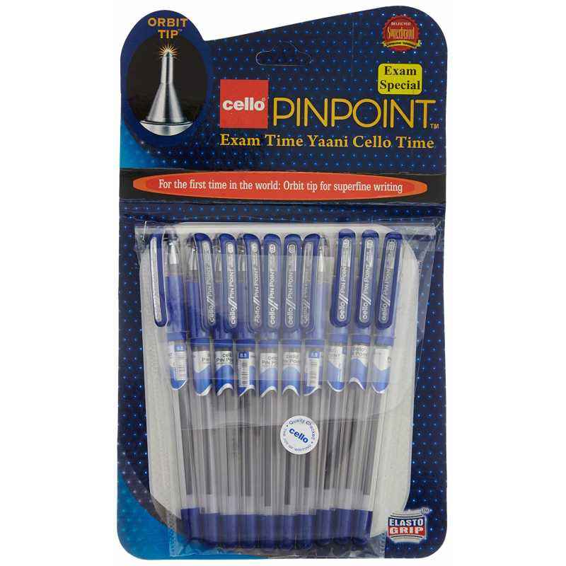 Cello Pinpoint Blue Ball Point Pen (Pack of 10)