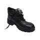 Tiger Leopard S1 BG High Ankle Steel Toe Black Work Safety Shoes, Size: 8
