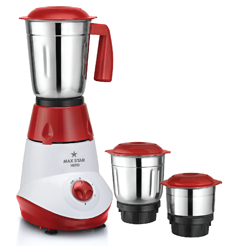 buy max star hero 550w mixer grinder with 3 jars mg10 online at best price on moglix buy max star hero 550w mixer grinder