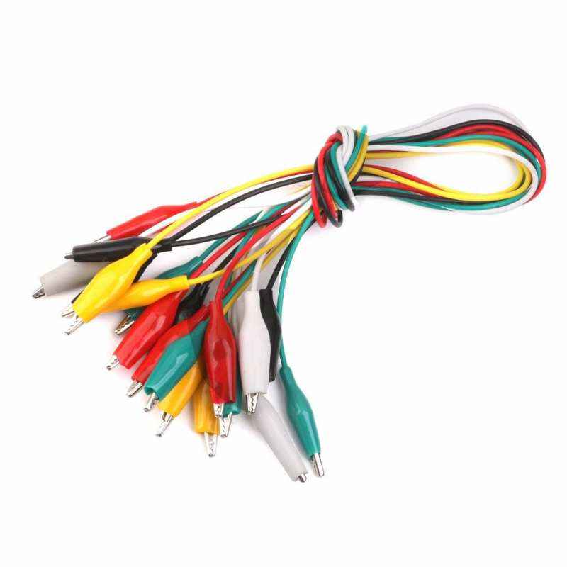 Electrobot PZIN14013619 50cm Double Ended Crocodile Alligator Clips Cable (Pack of 4)