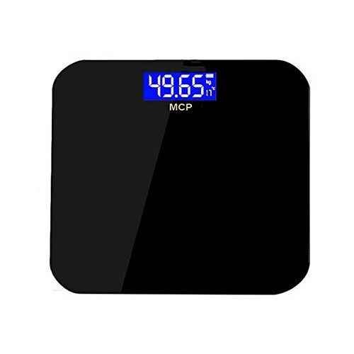 MCP Human Body Weight Machine Digital Weighing Scale with Battery &  Temperature Indicator Weighing Machine (Blue LED)