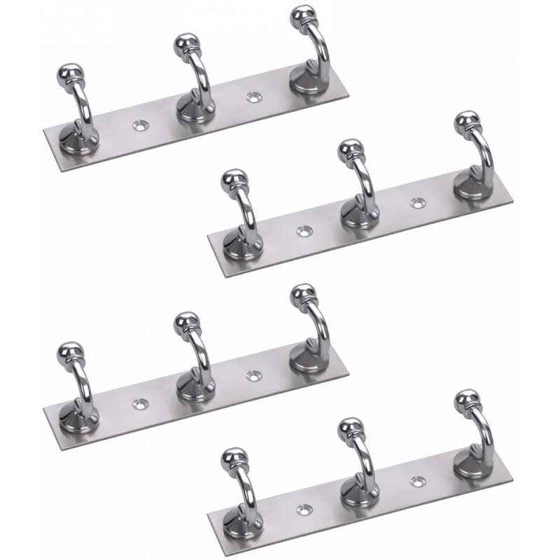 Abyss ABDY-1000 Chrome Stainless Steel Multipurpose Hooks (Pack of 4)