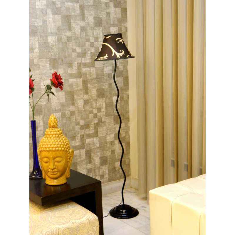 Tucasa Floor Lamp with Poly Silk Lamp Shade, LG-599, Weight: 1100 g