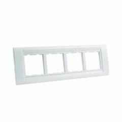 Schneider Electric ZENcelo India 8 Module Surround and Gridplate - Square (Pack of 3)