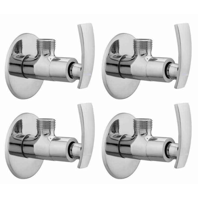 Snowbell Soft Brass Chrome Plated Angle Faucets (Pack of 4)