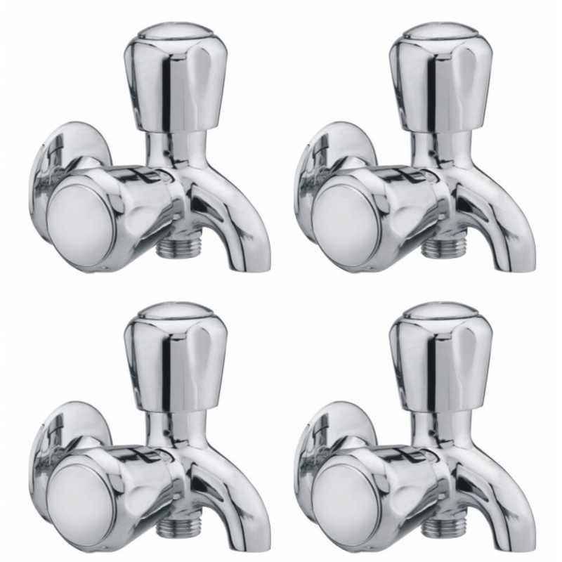 Snowbell Soft Brass Chrome Plated 2-in-1 Bibcocks (Pack of 4)