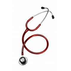 CardiacCheck 24 inch Cherry Red Stainless Steel Stethoscope, CADCHSTHOPD